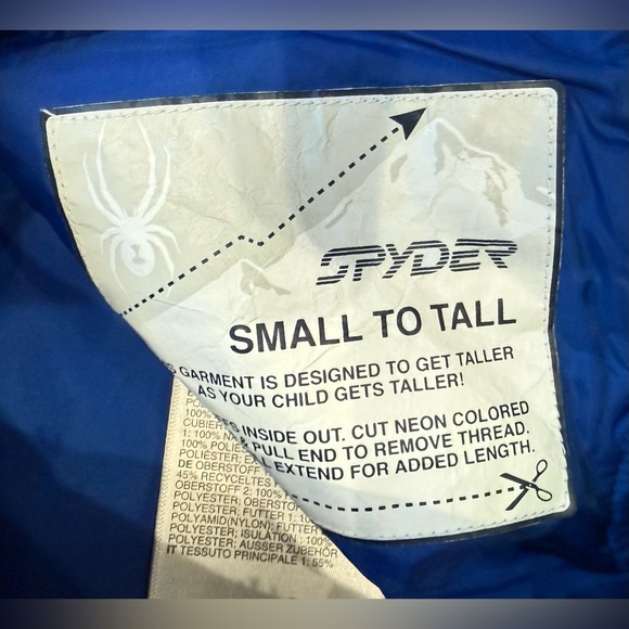 NWTs Spyder Boys’ Expedition Snow Pants/Bib. Electric Blue. Size 6 - Picture 6 of 12